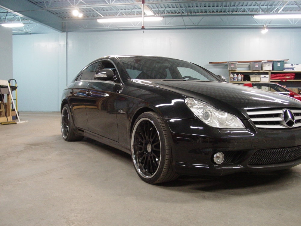 A black Mercedes-Benz