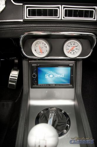 Classic car with in-dash video player