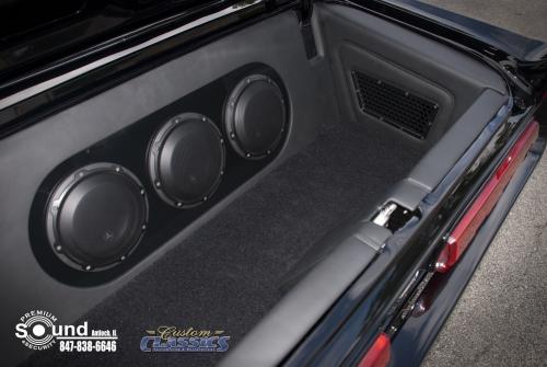 JL Audio system in trunk of a car
