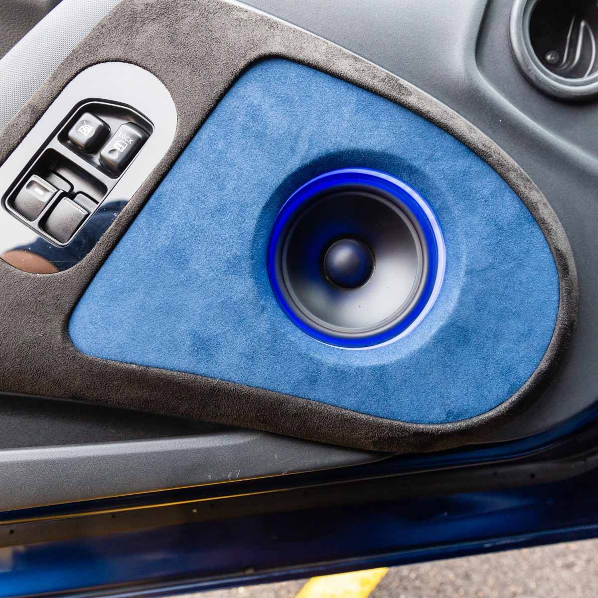 Custom speaker in the door of a car